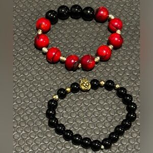 Beaded Bracelet Duo - Timeless Meets Modern Size 8.5” wrist. Custom